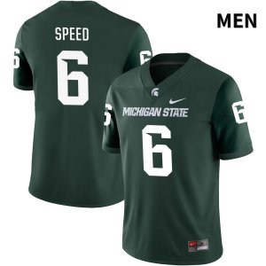 Men's Michigan State Spartans NCAA #6 Ameer Speed Green NIL 2022 Authentic Nike Stitched College Football Jersey FH32H56HW